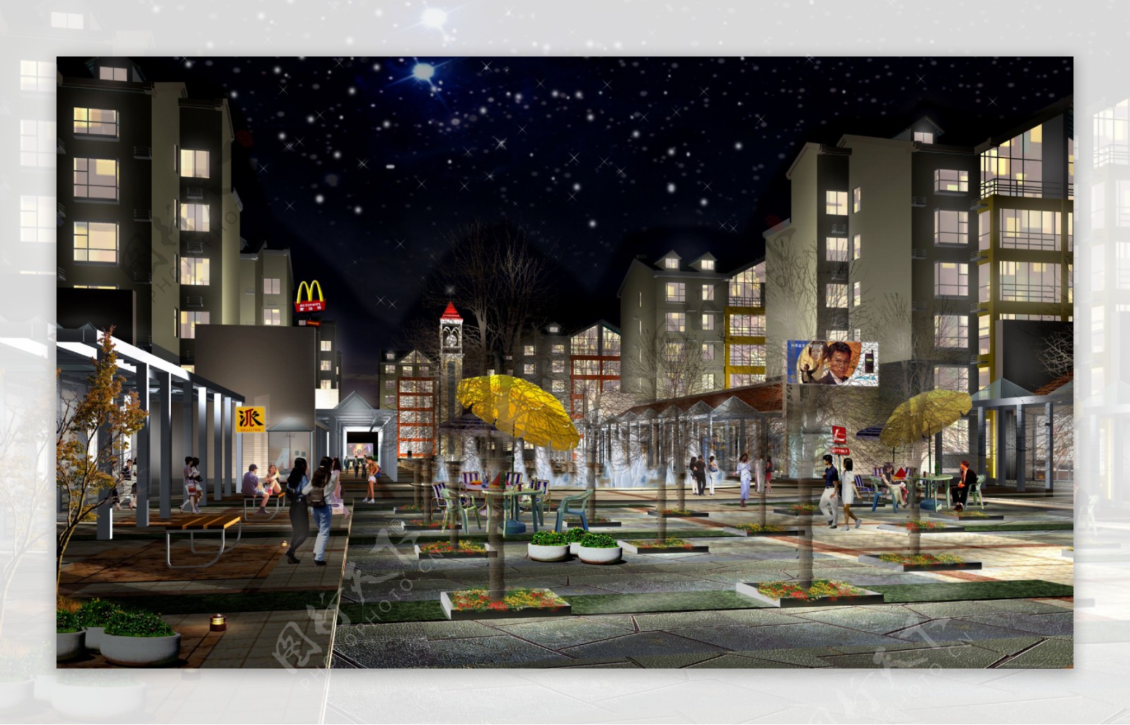夜景商业街图片