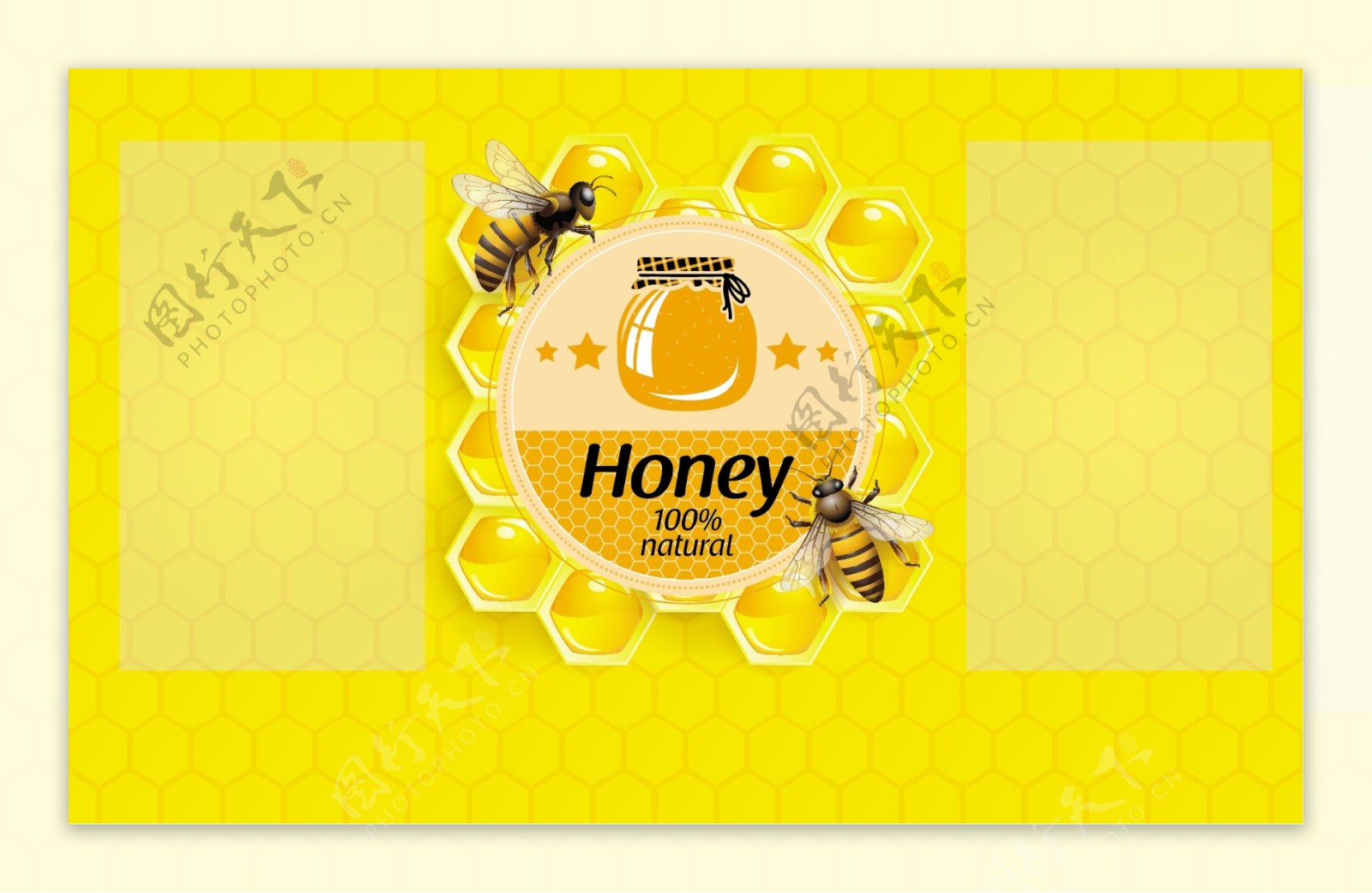 蜂蜜瓶贴名片卡片图片