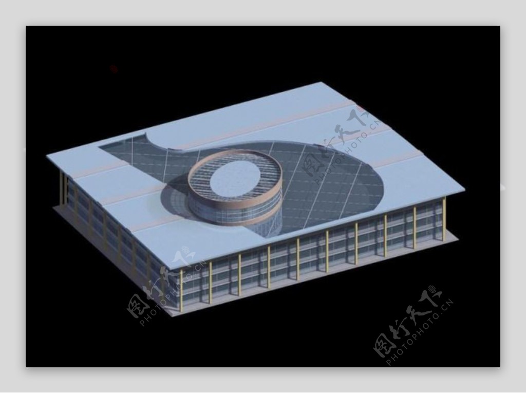 公共建筑3d效果图