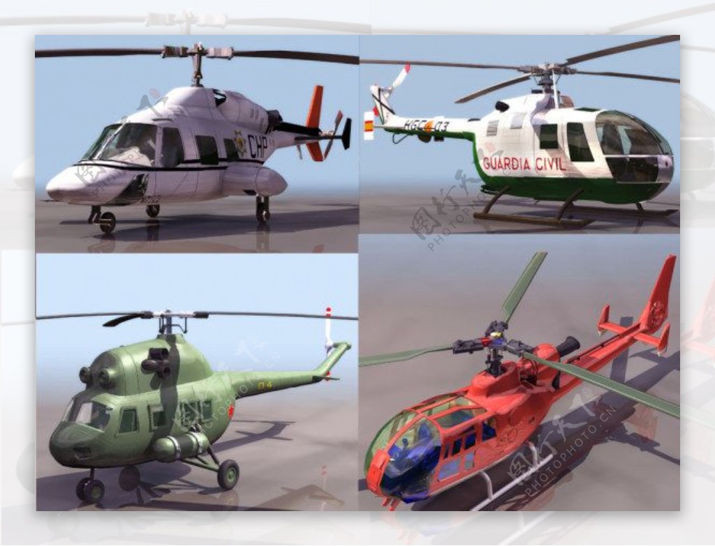 直升机游戏模型
