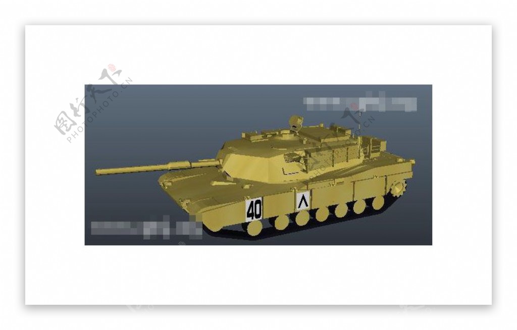 3D军用坦克模型