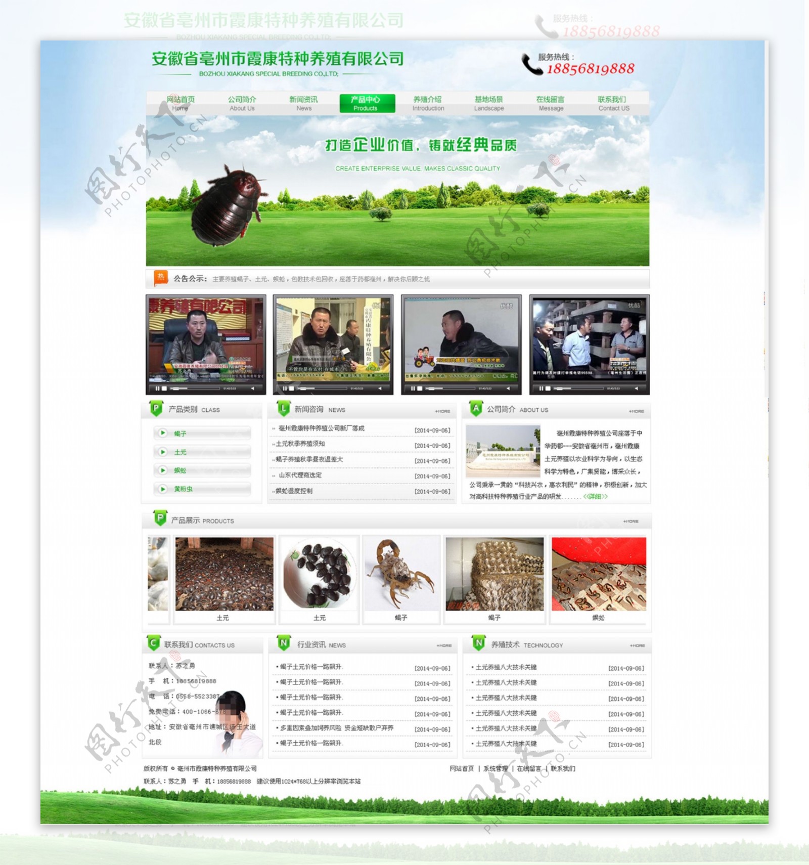 亳州土元养殖网页模板
