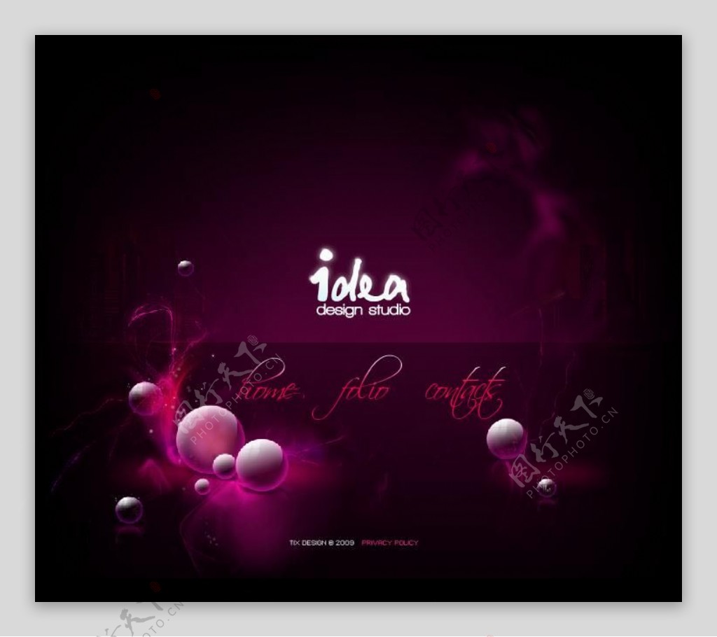 紫色浪漫设计网页动画模板