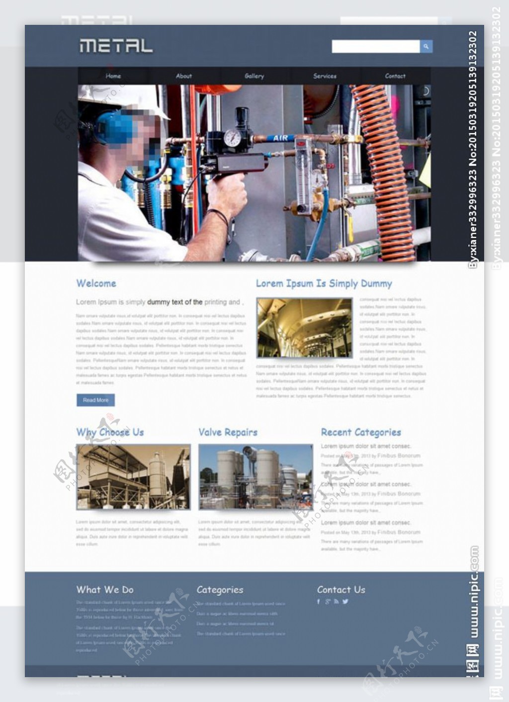 化工企业网站模板图片