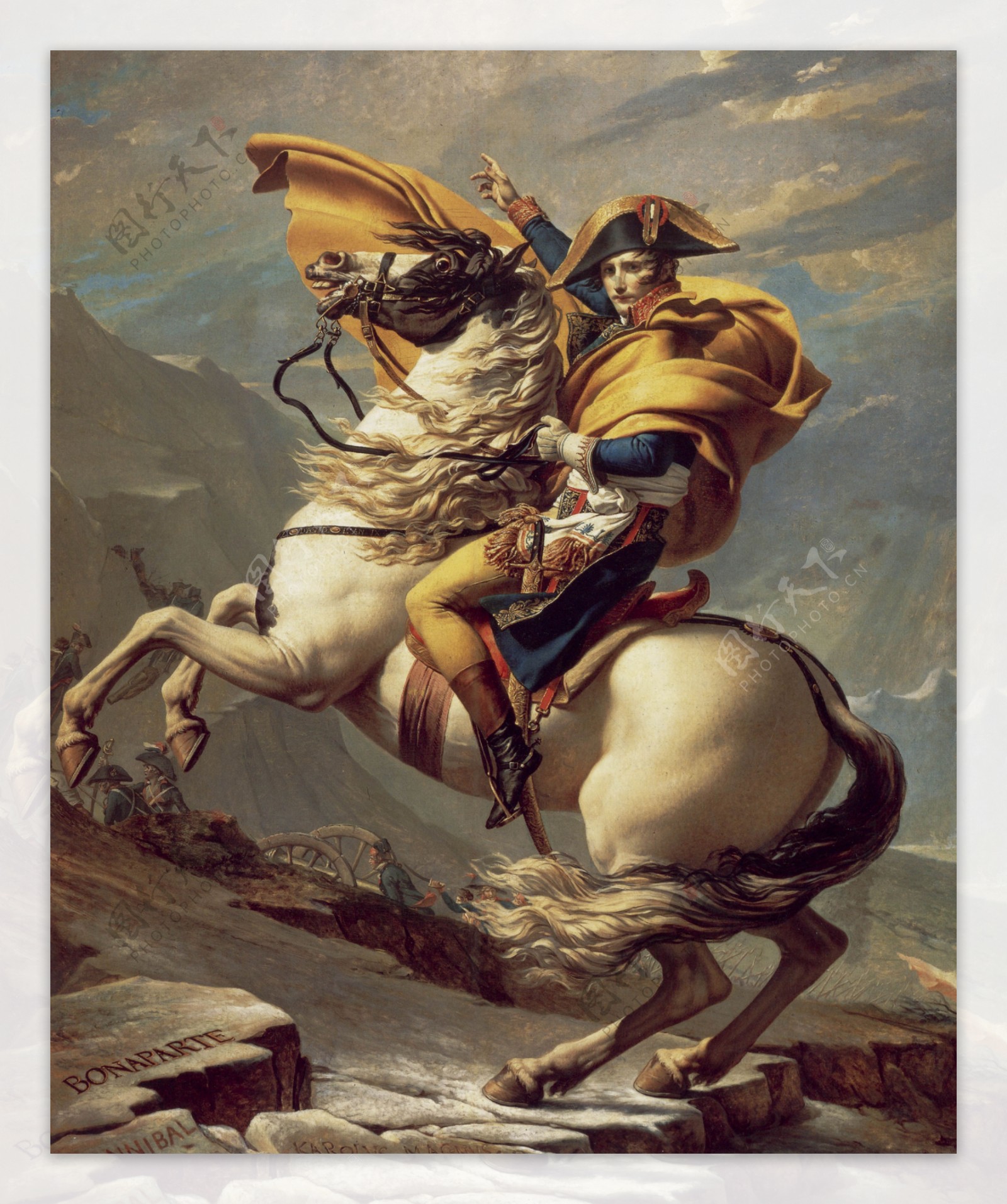 拿破仑越过圣贝尔纳山大卫图片