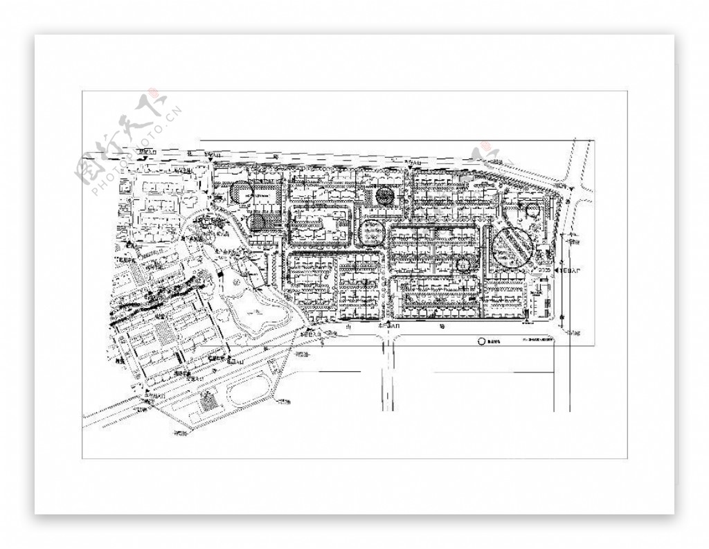 小区总平面图cad