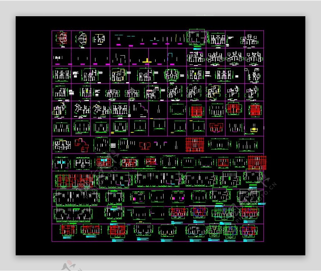 几十种多高层户型CAD图纸汇总3