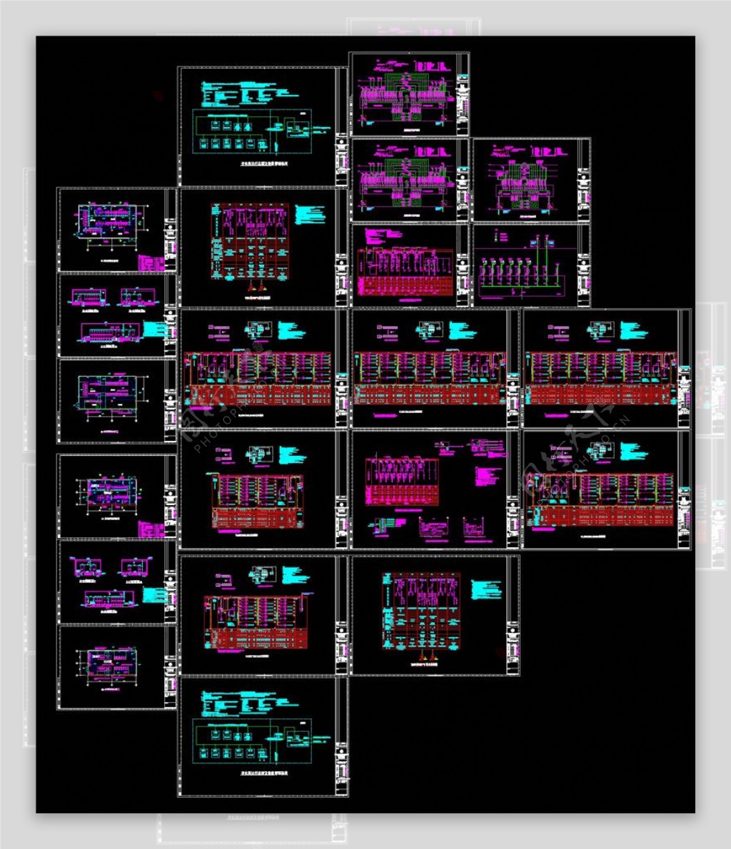 供配电系统图CAD图纸