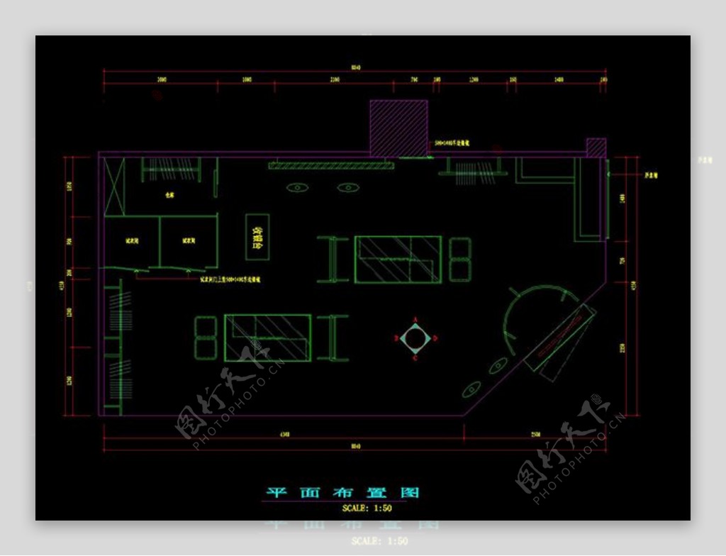 百货专卖店CAD装修图