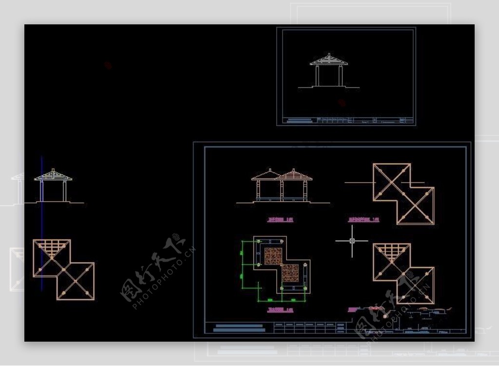 特色双亭施工图