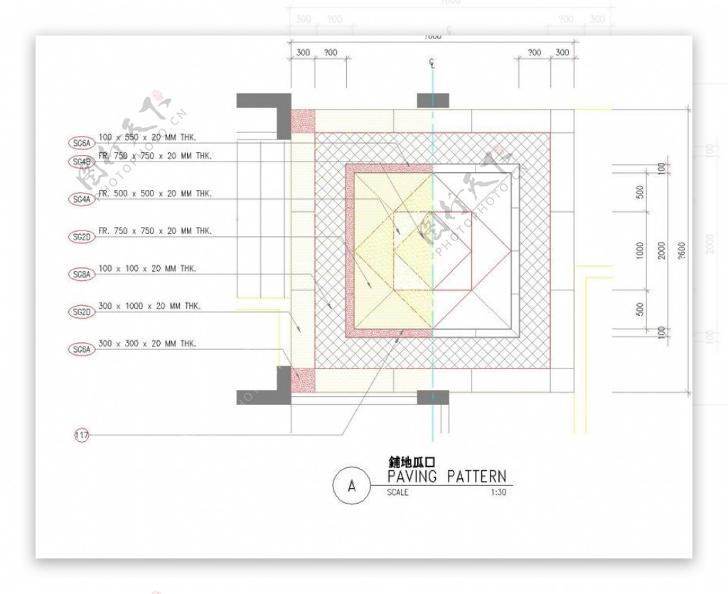 铺装cad景观图稿