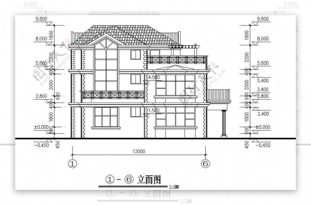 高档别墅建筑物图纸