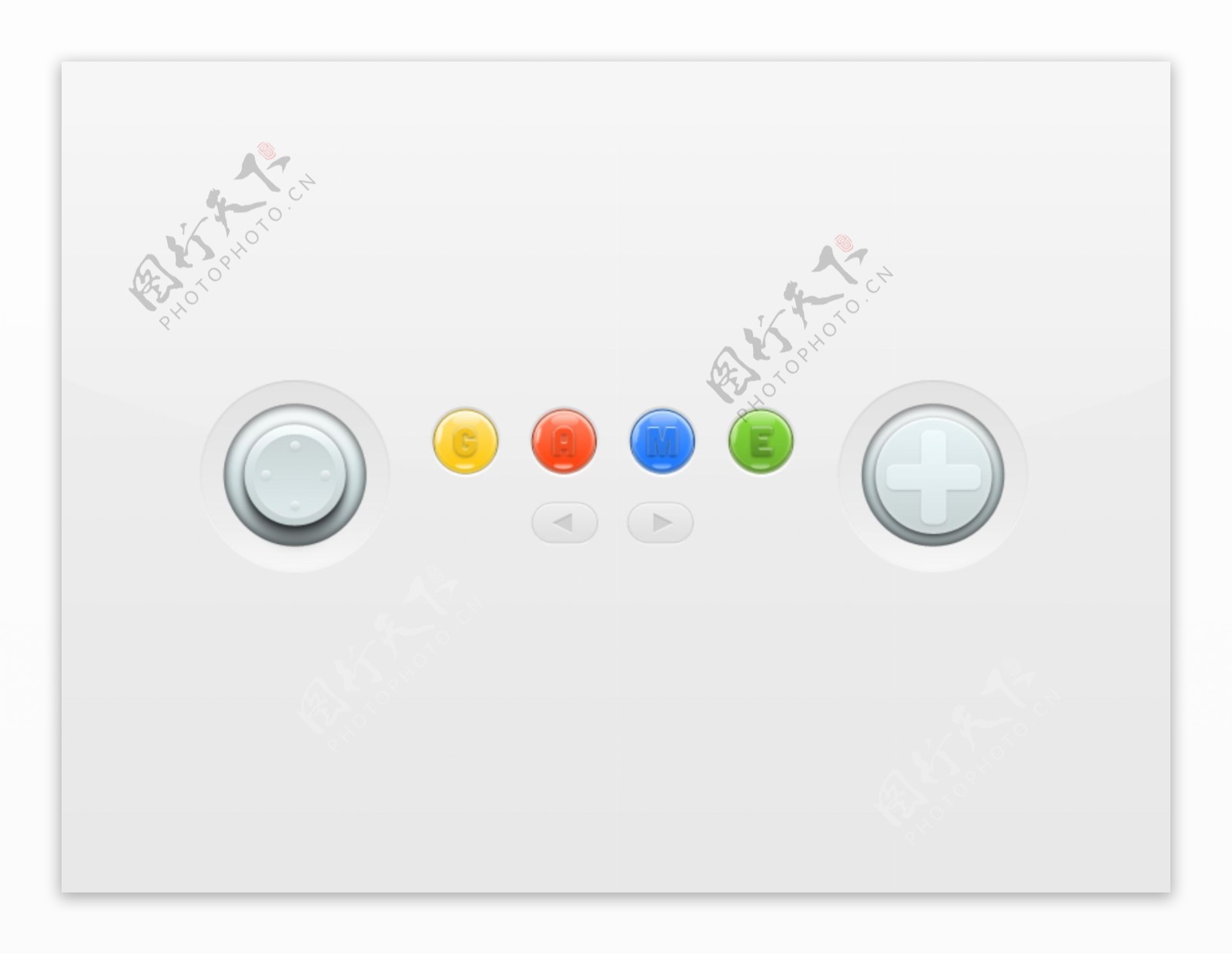彩色游戏机按钮PSD分层素材
