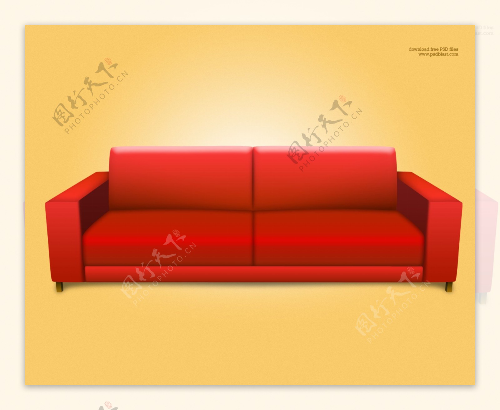 红色沙发UI设计