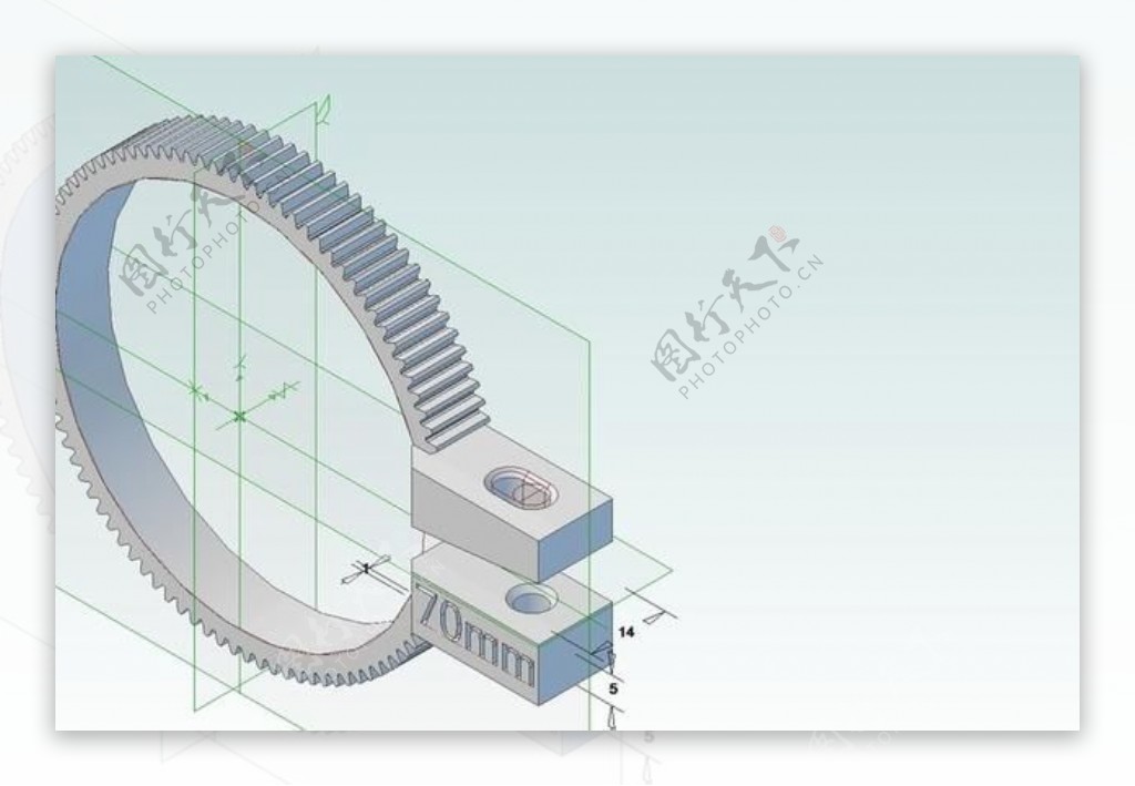 移动标记的lensgear套齿轮跟焦