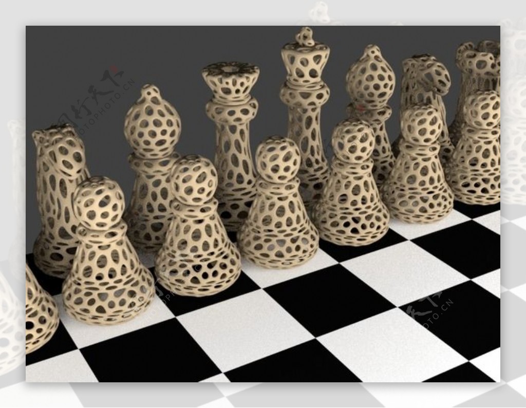 国际象棋Voronoi风格