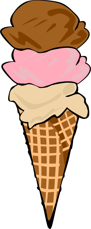 快速食品甜点冰淇淋华夫饼三