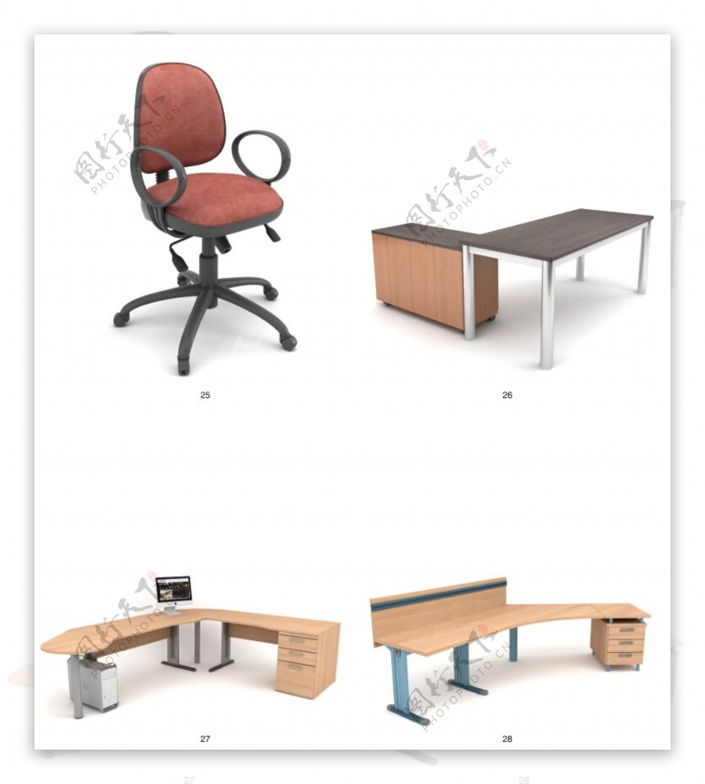办公桌和办公椅