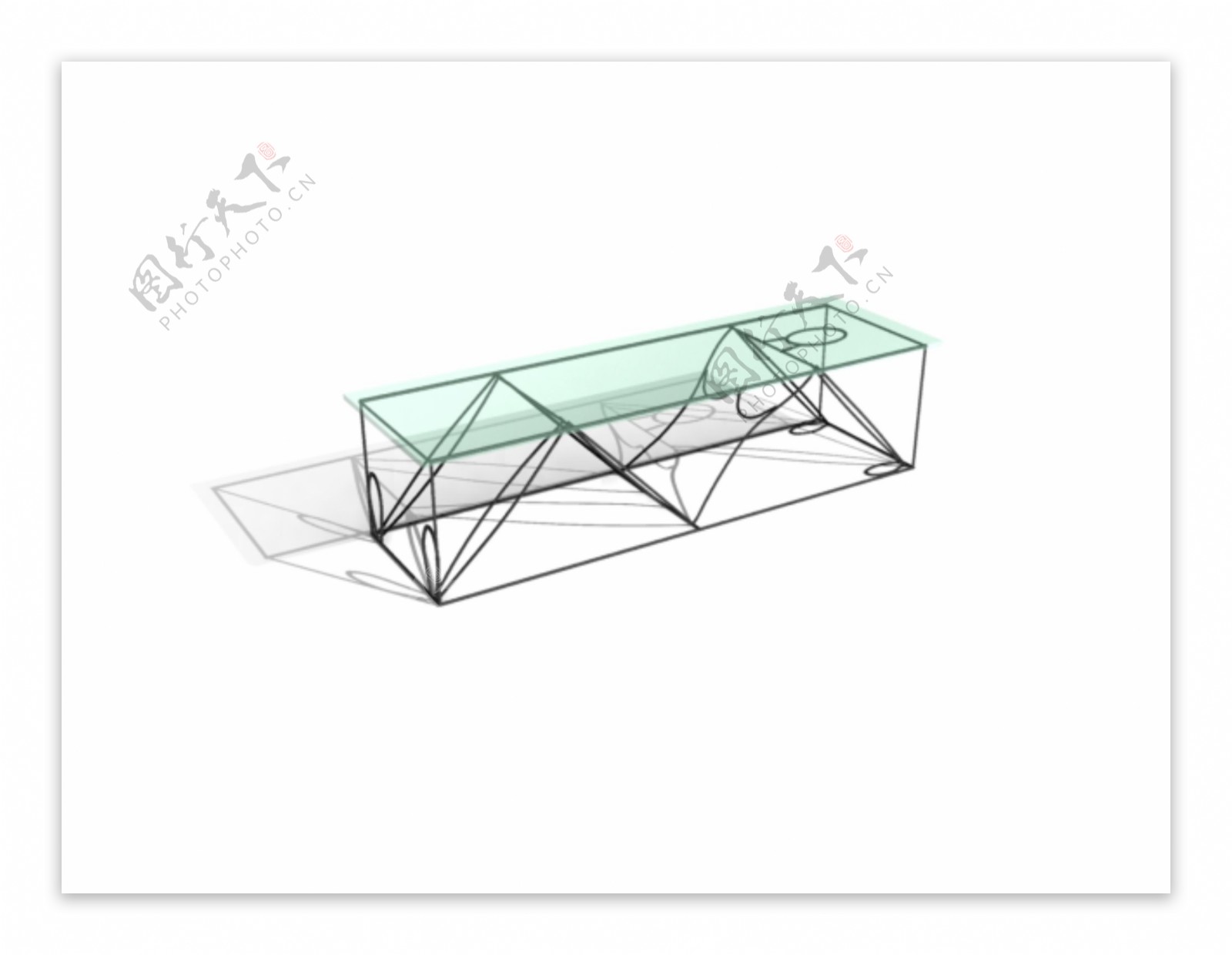 玻璃桌子家居家具装饰素材