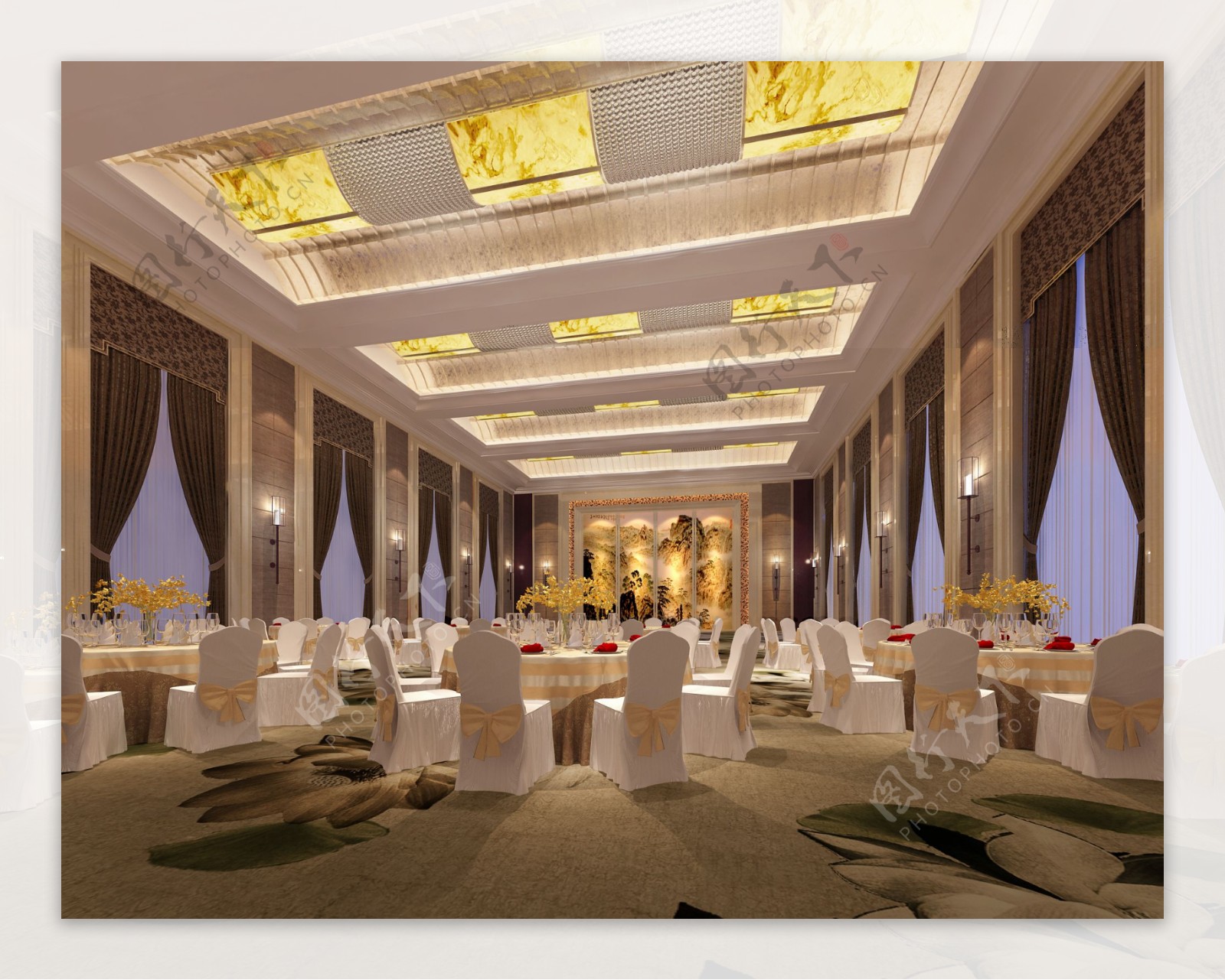 现代宴会厅 - 效果图交流区-建E室内设计网