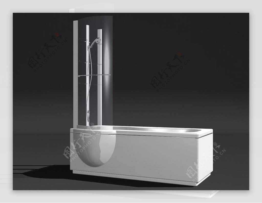 国外精细洁具浴盆3d模型