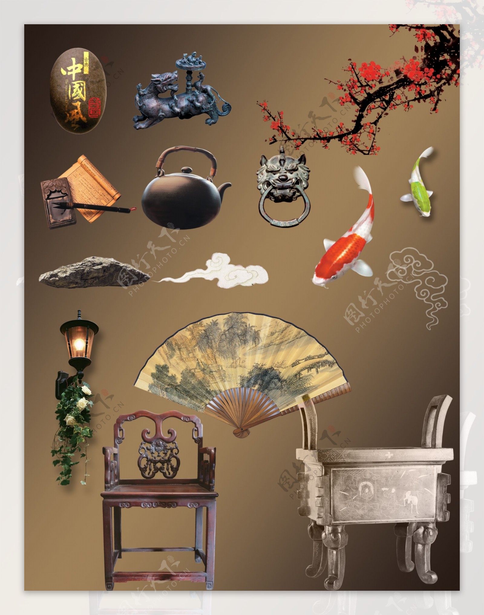 中国风传统工艺元素图片