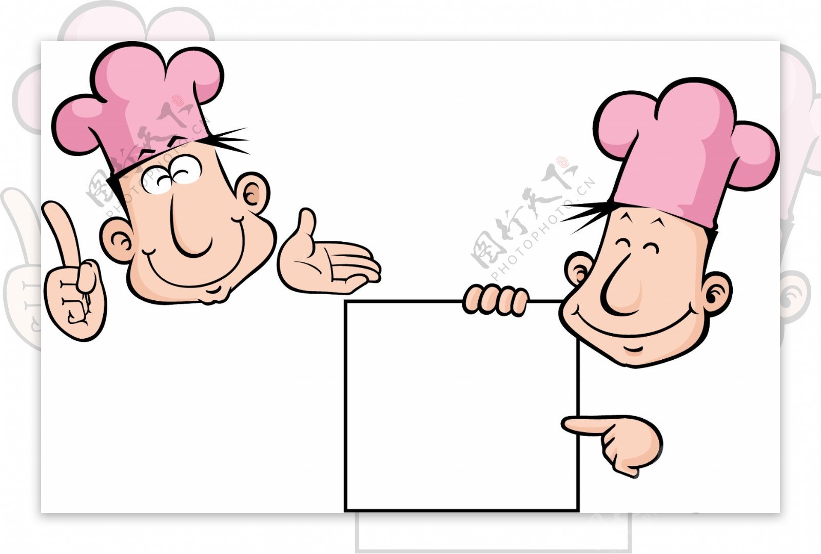 粉红帽子的厨师图片