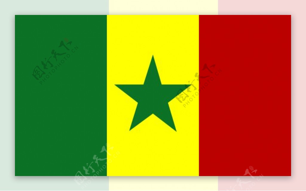 塞内加尔的剪贴画国旗