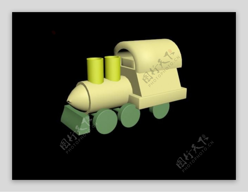 玩具火车头3d模型素材