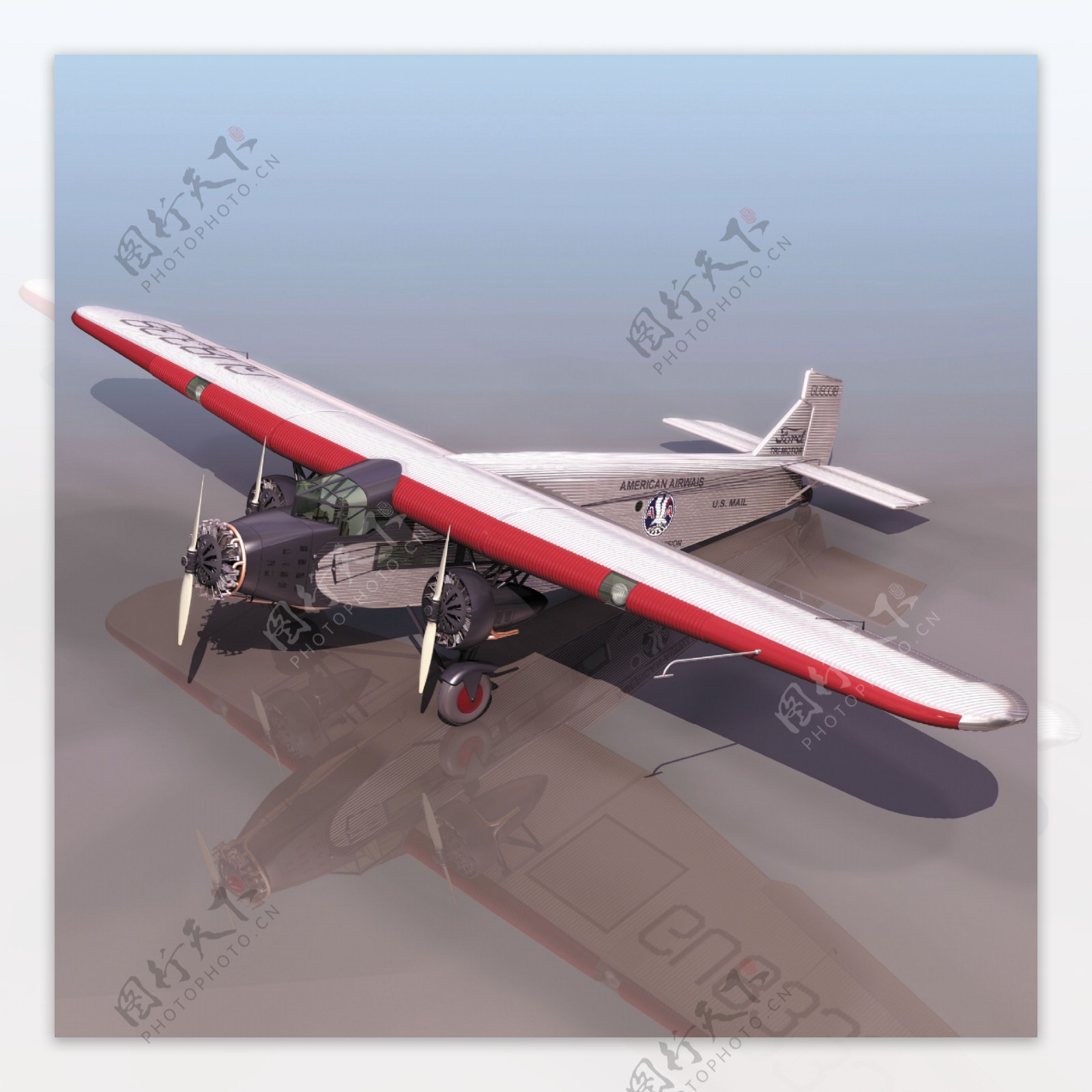 螺旋桨飞机模型