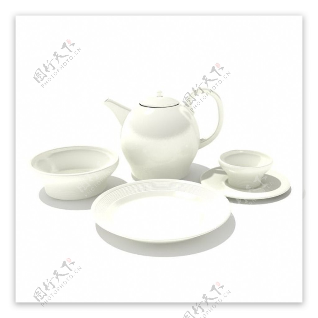 白陶瓷餐具