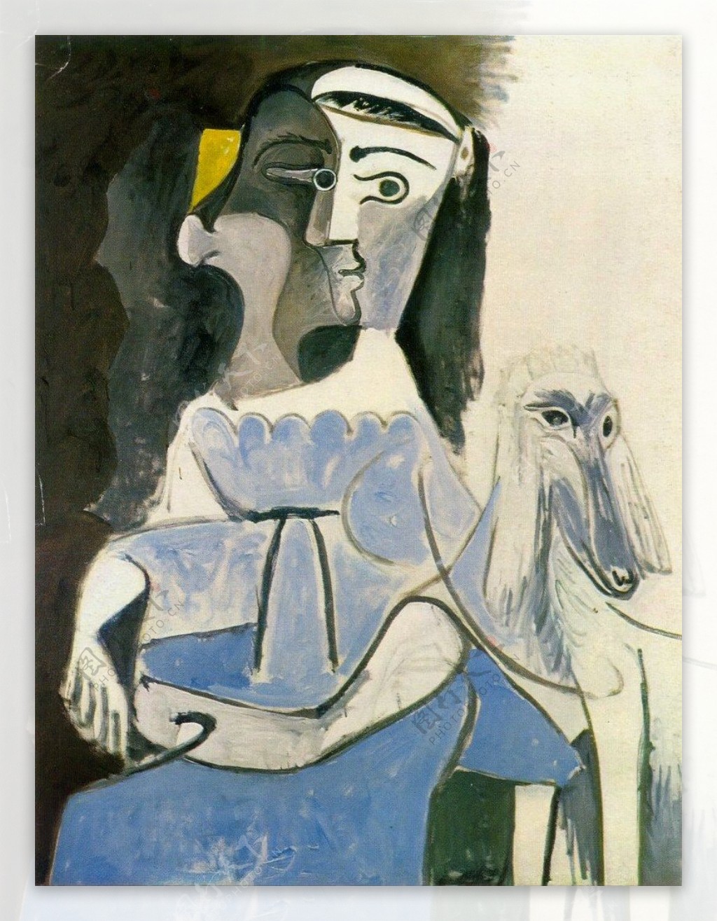 1962JacquelineauchienKaboul西班牙画家巴勃罗毕加索抽象油画人物人体油画装饰画