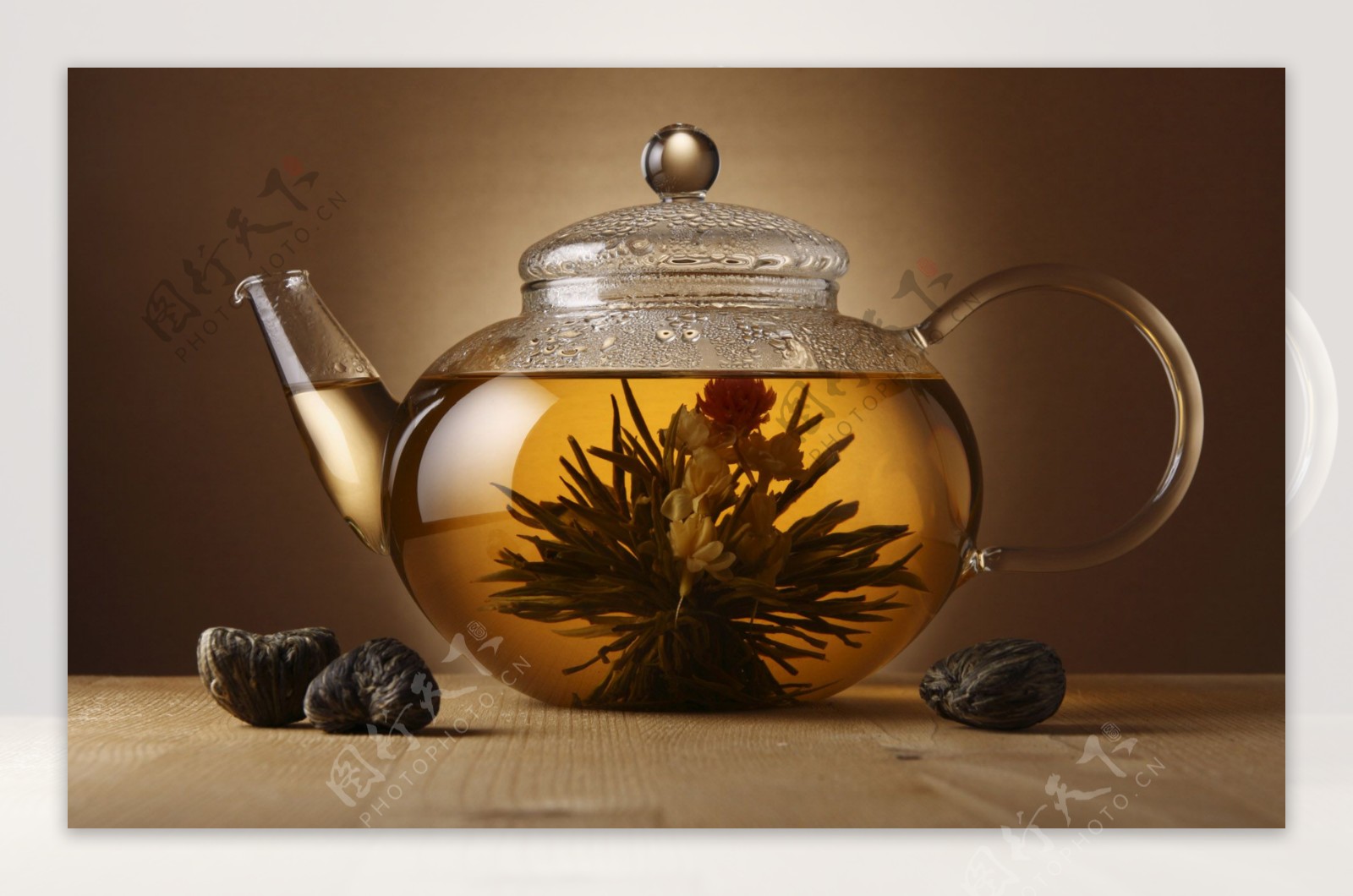 茶壶茶水茶叶图片