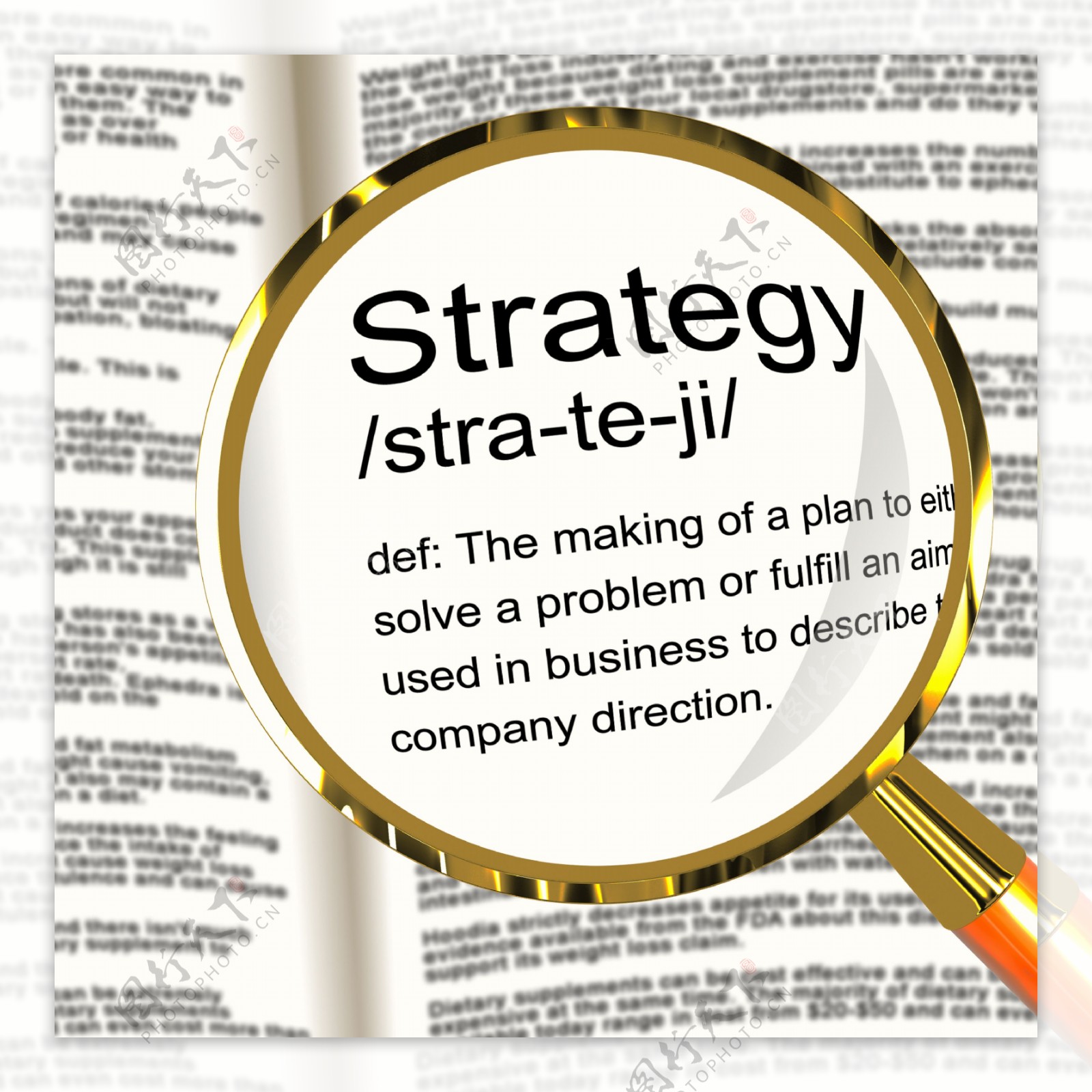 放大显示定义战略规划的组织和领导