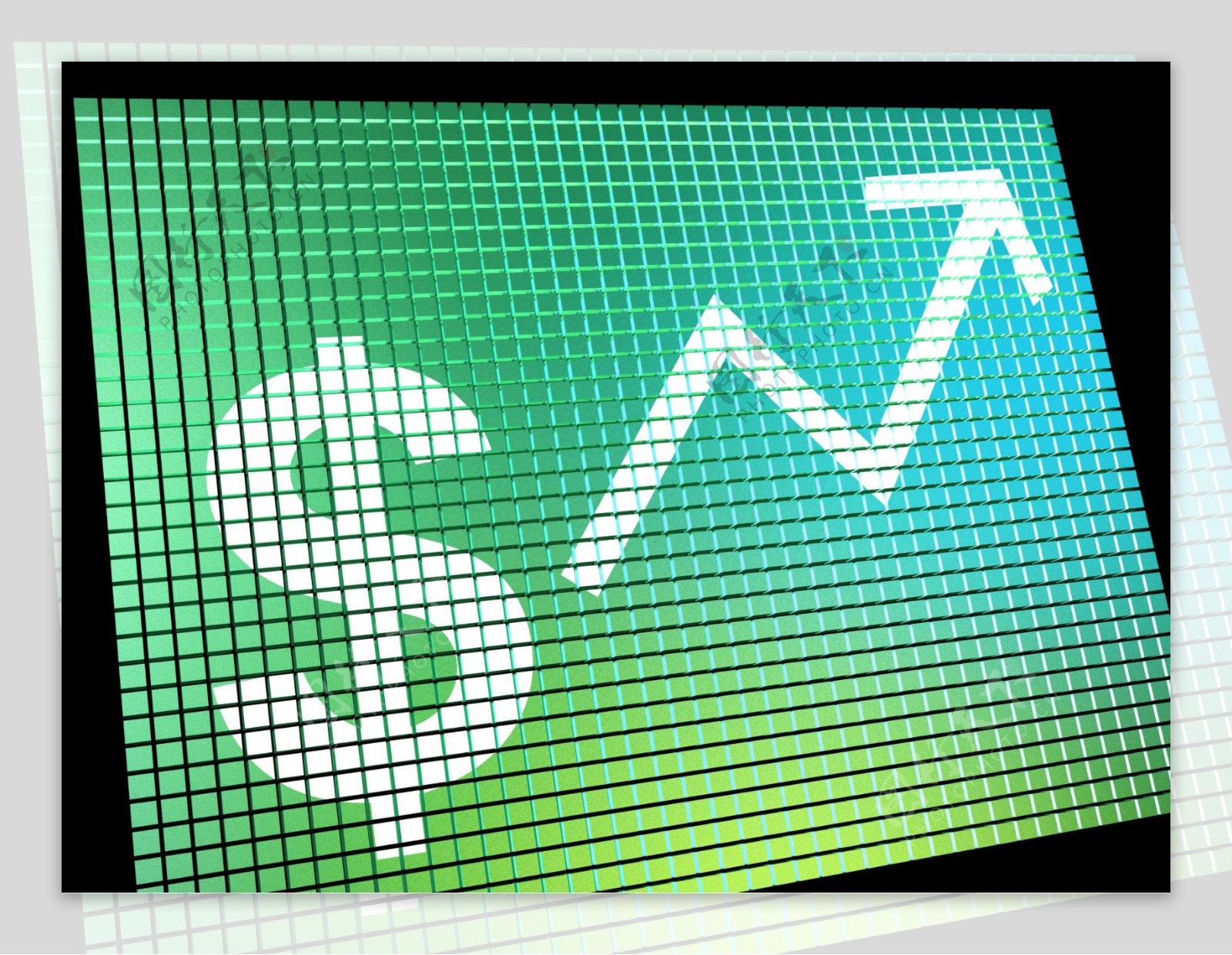 美元符号和箭头监测作为收入或利润的象征
