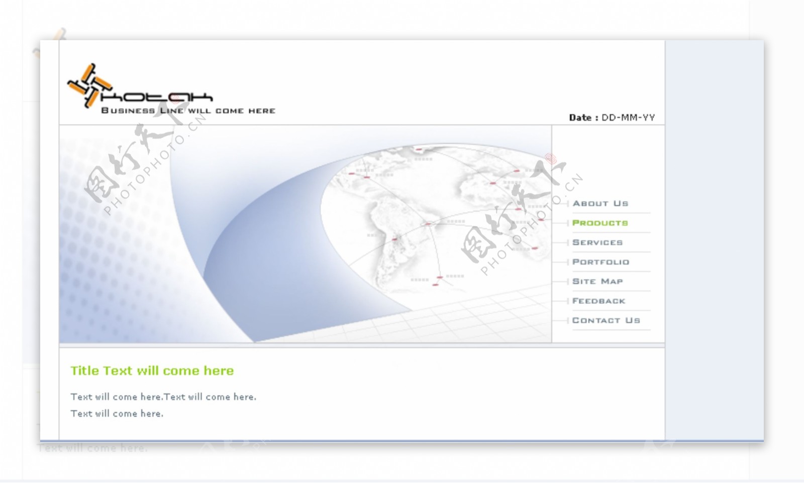 全球贸易企业网页模板