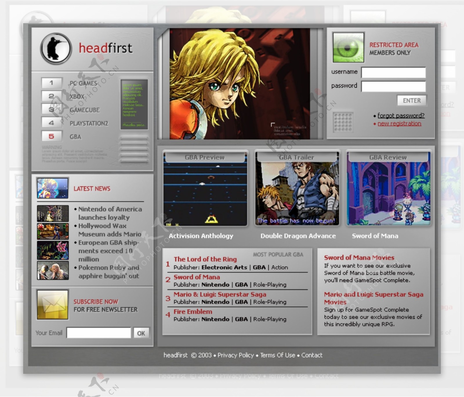 欧美游戏flash动感网站含flashpsdhtml图片