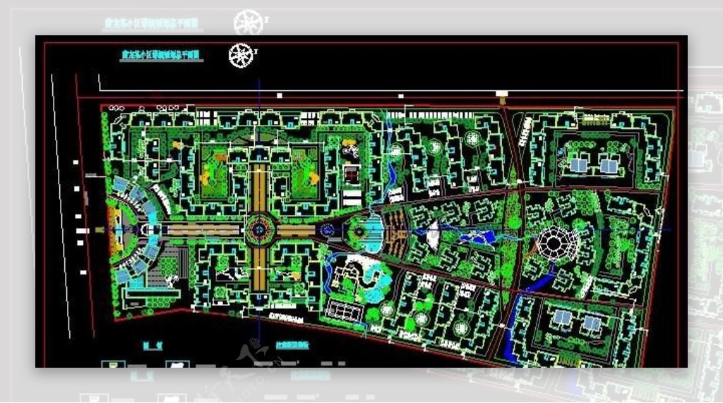 福建省某住宅小区总景观平面设计图