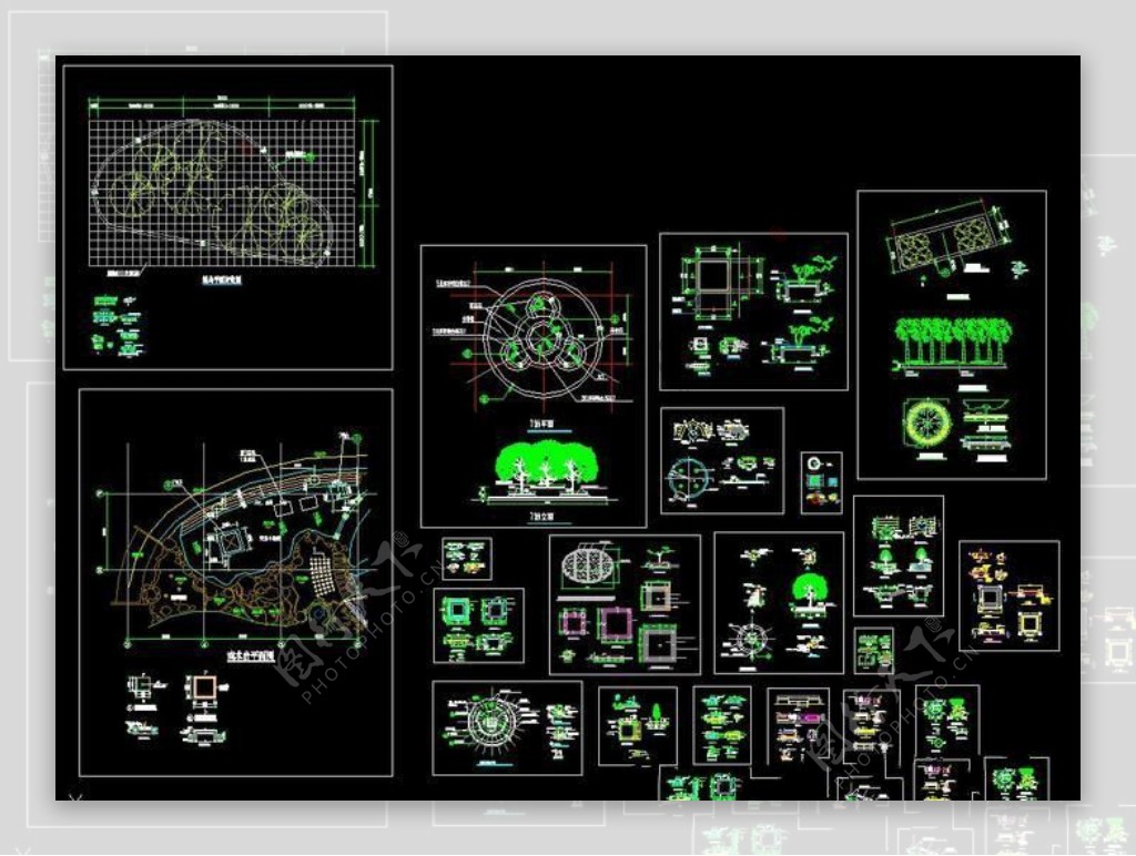 园凳树池CAD施工大样图详图