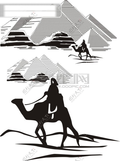 沙漠骑骆驼的人