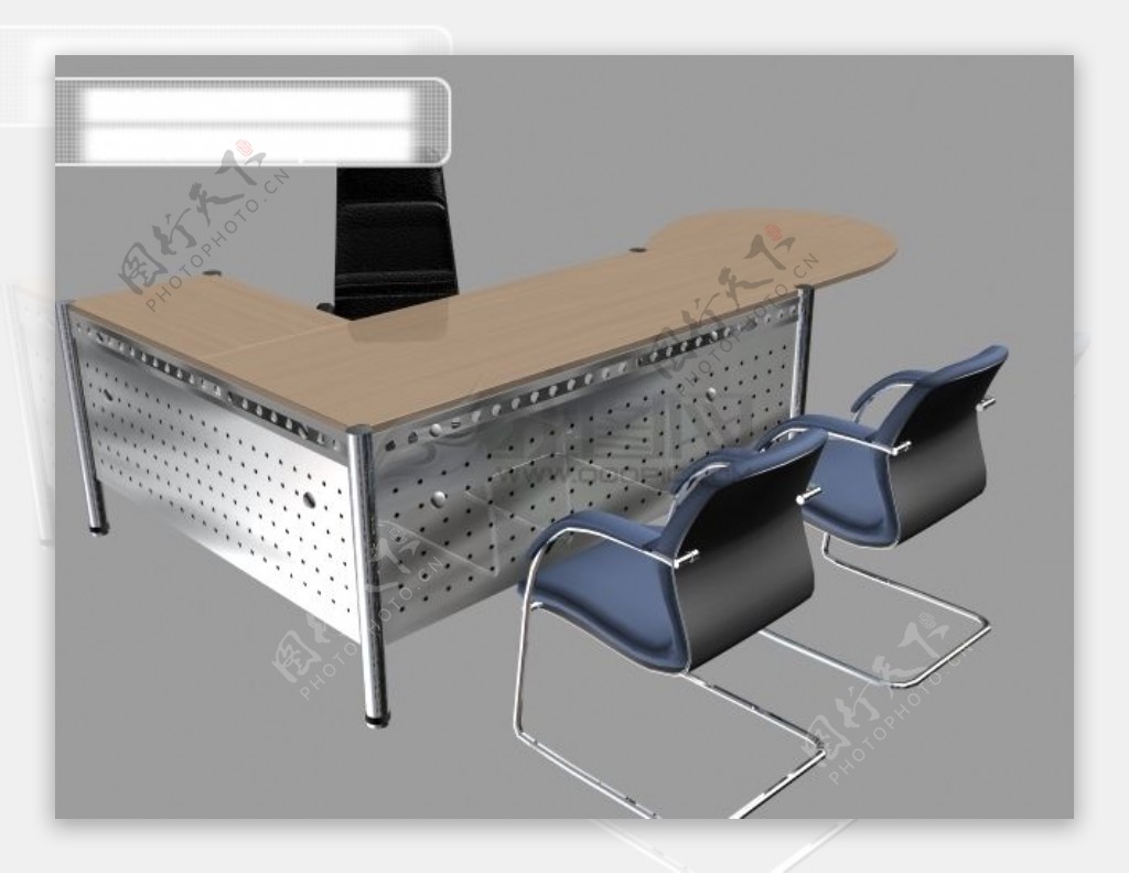 3d办公桌椅组合