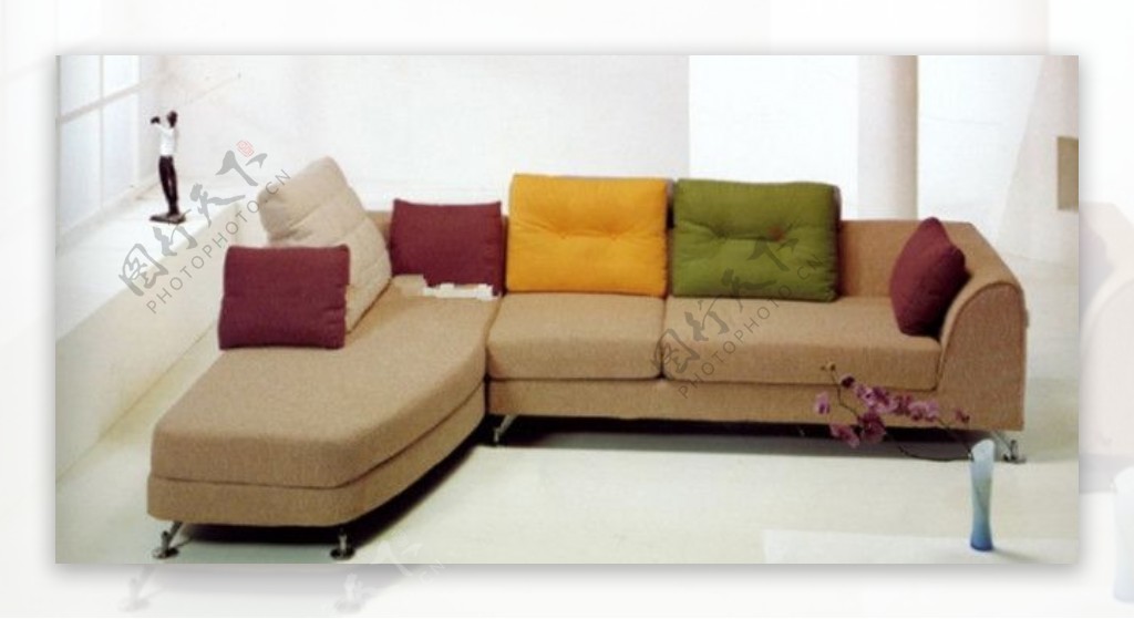 转角现代沙发3d模型