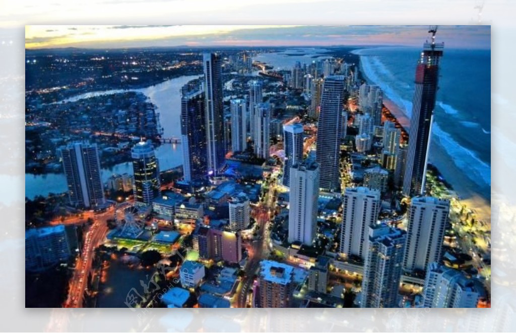 澳洲城市高清俯瞰摄影图片