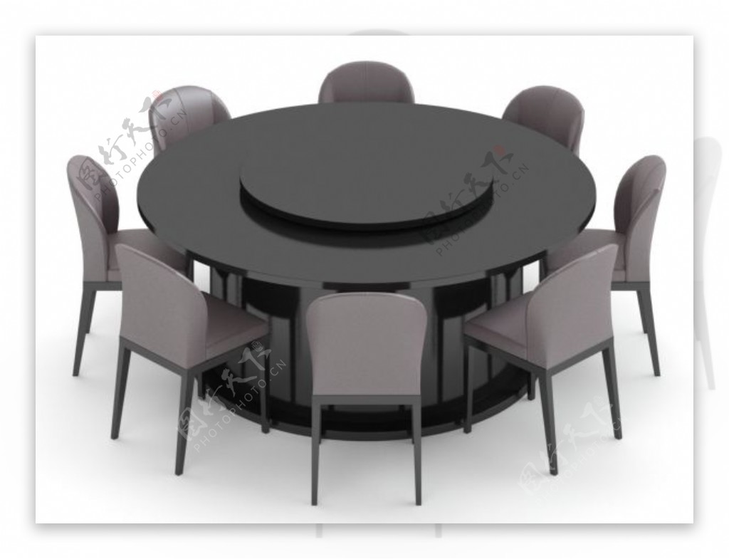 组合餐桌模型