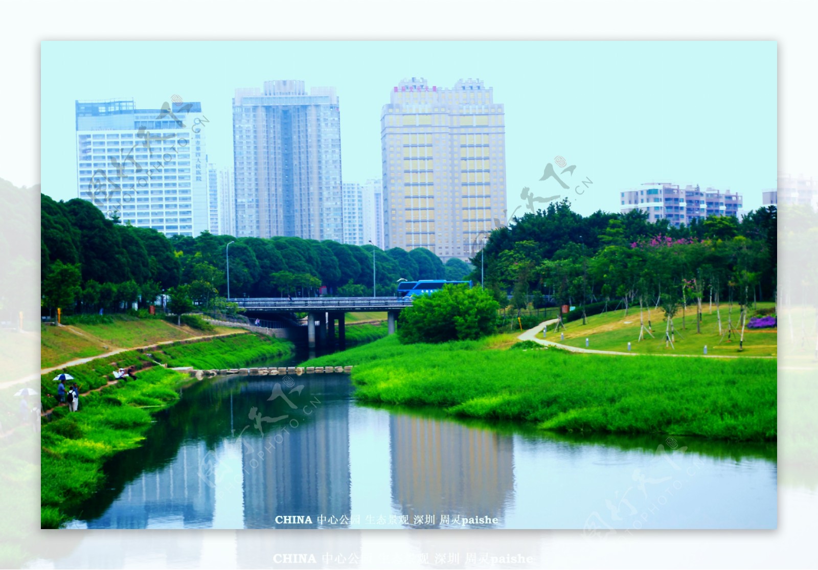 城市生态河流景观图片