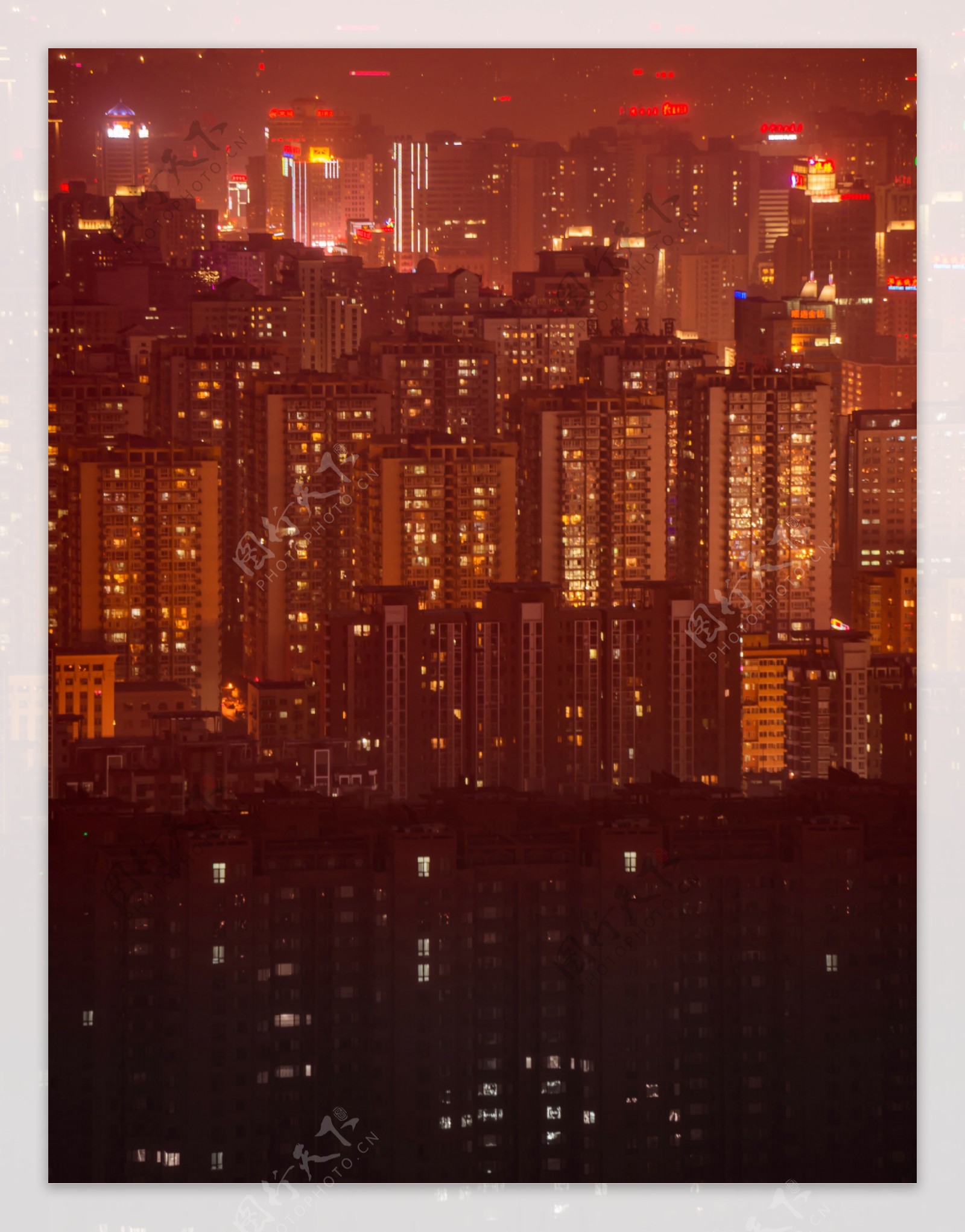 中国都市夜景图片