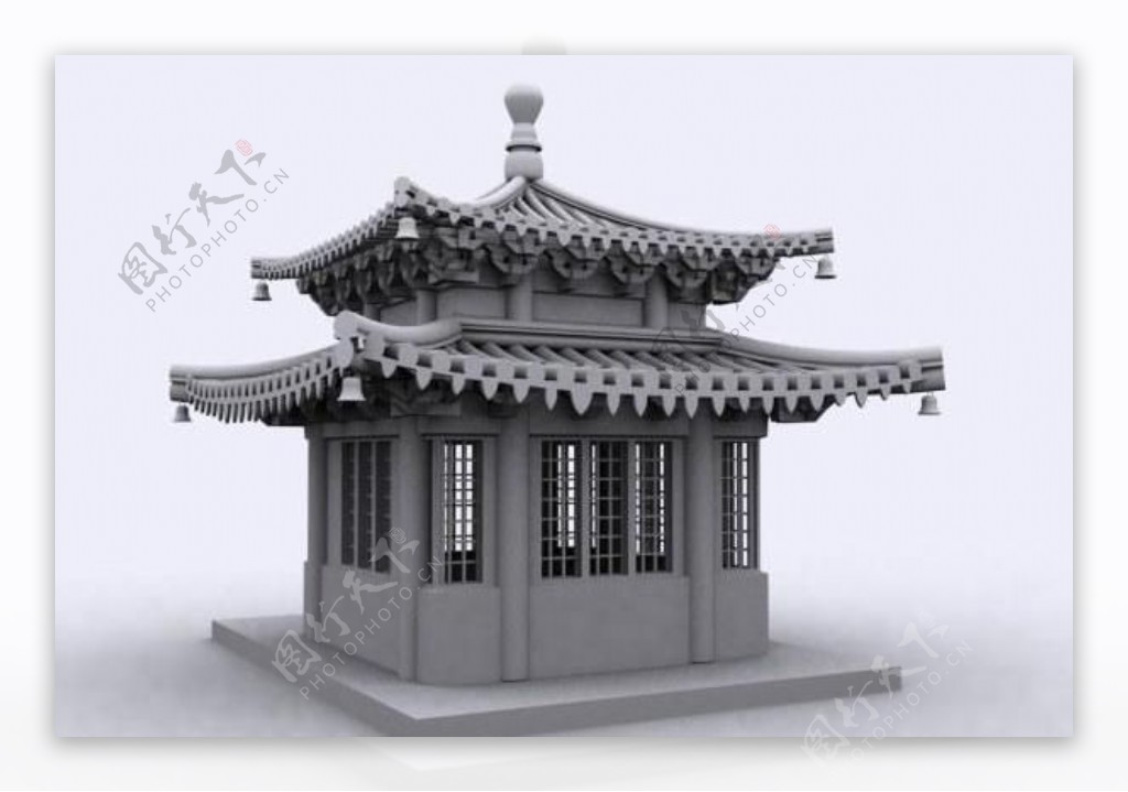 古代庙宇3D模型