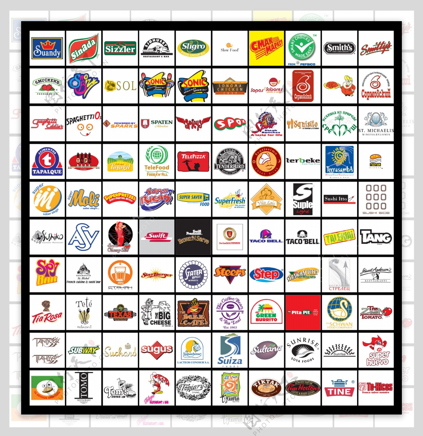 100个食品饮料餐厅标志设计