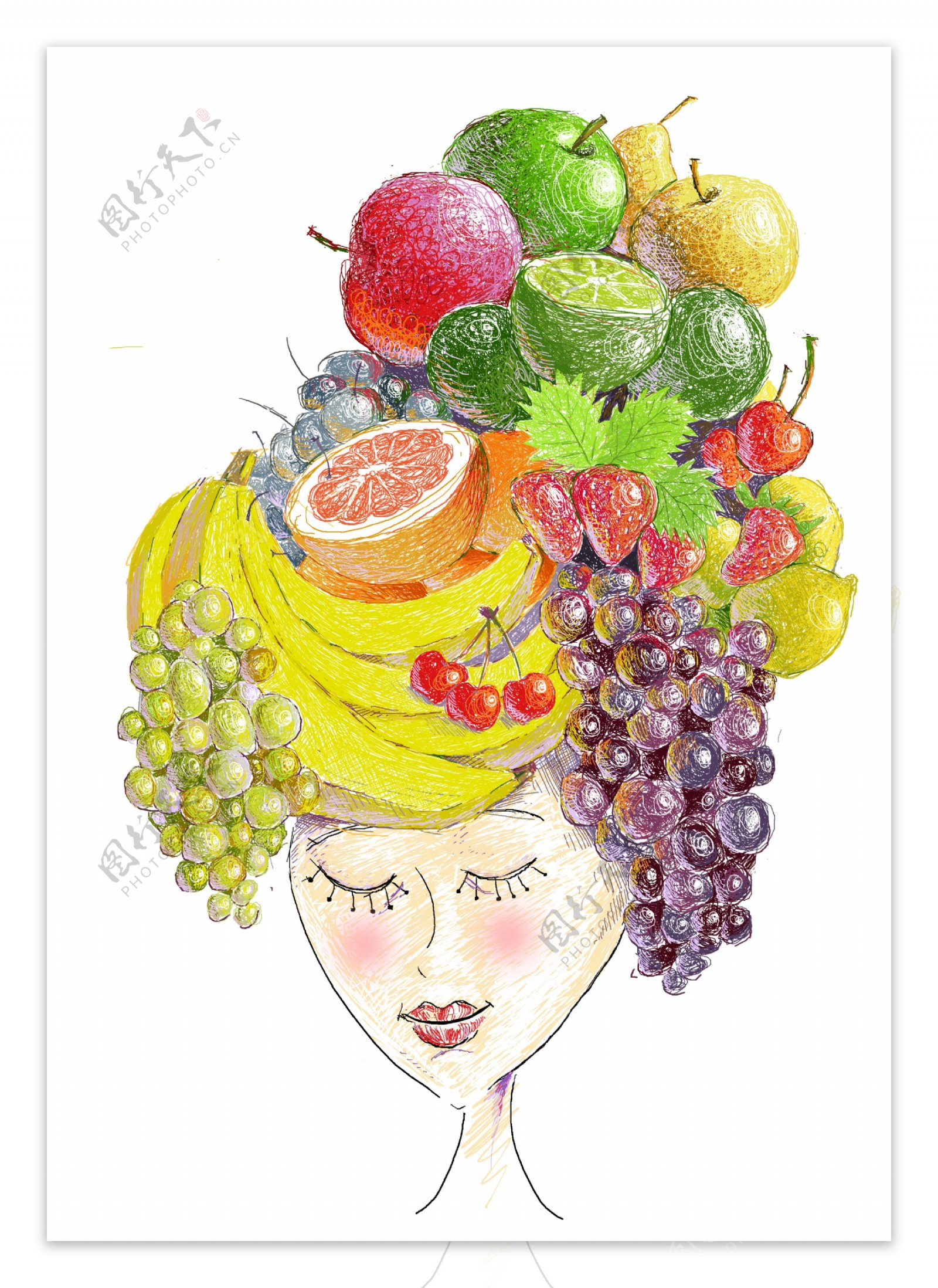 水果女人图片