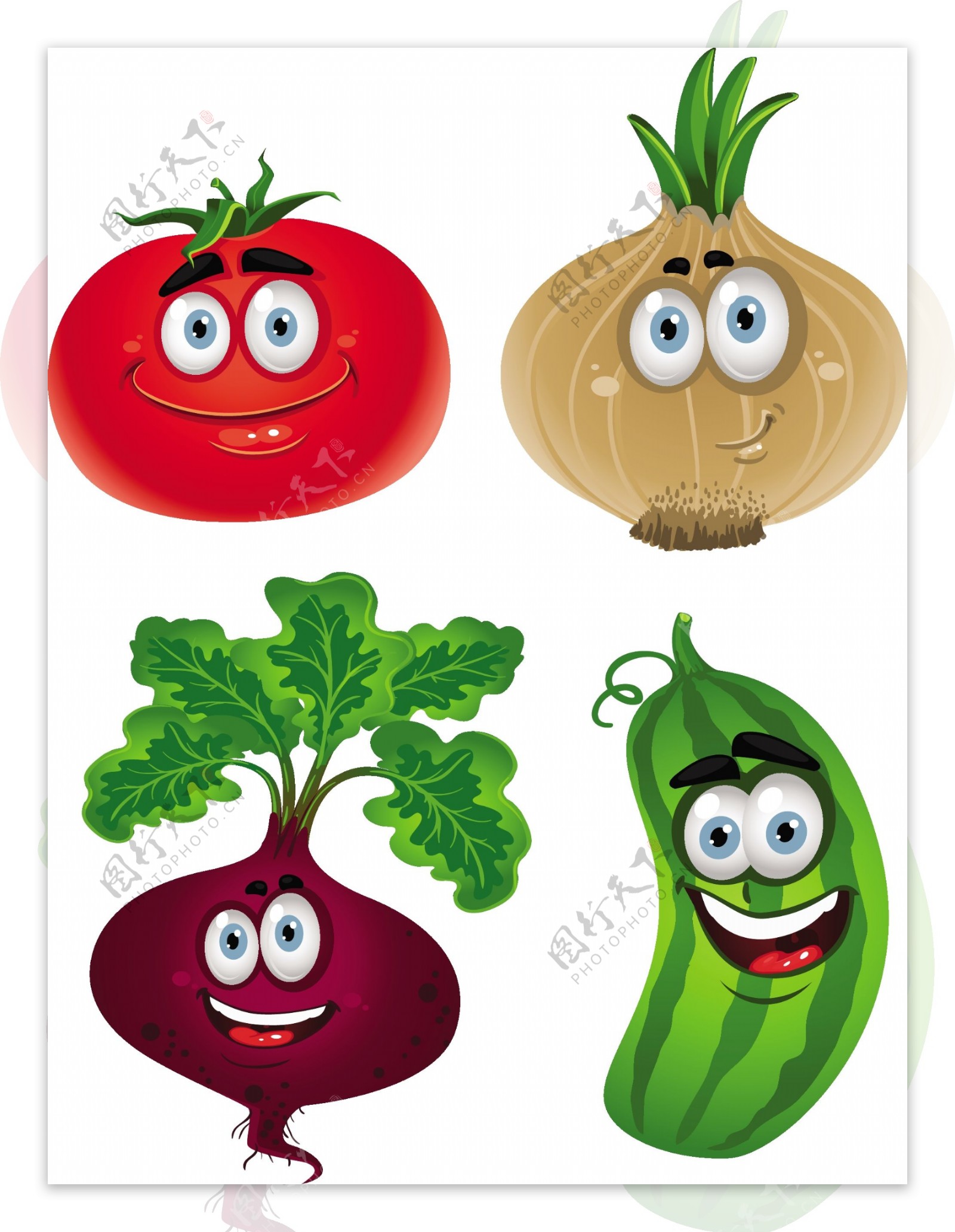 矢量卡通蔬菜图片素材